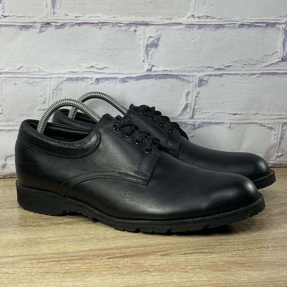 All American Boot MFG Black Leather 630 Oxford Shoes Men's Size 8.5 D Vibram